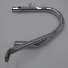 Pare cylindre droit chromé+support