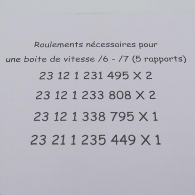 Roulement de boite de vitesse